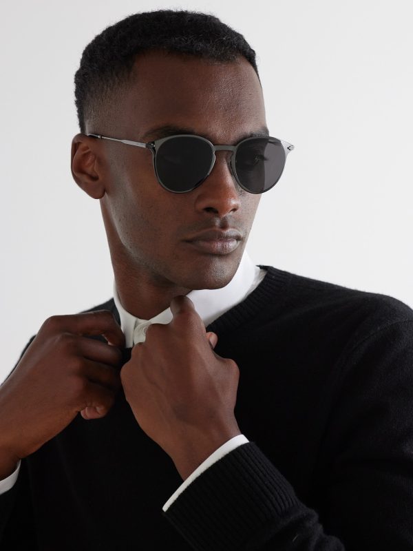 DiorBlackSuit R8U Round Metal Sunglasses - OU
