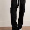 Heavyweight Straight-Leg Structured-Fleece Cotton-Jersey Drawstring Cargo Trousers - FR