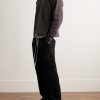 Heavyweight Straight-Leg Structured-Fleece Cotton-Jersey Drawstring Cargo Trousers - OU