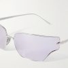 Signature Geometric Silver-Tone Sunglasses - CU Signature Geometric Silver-Tone Sunglasses - CU