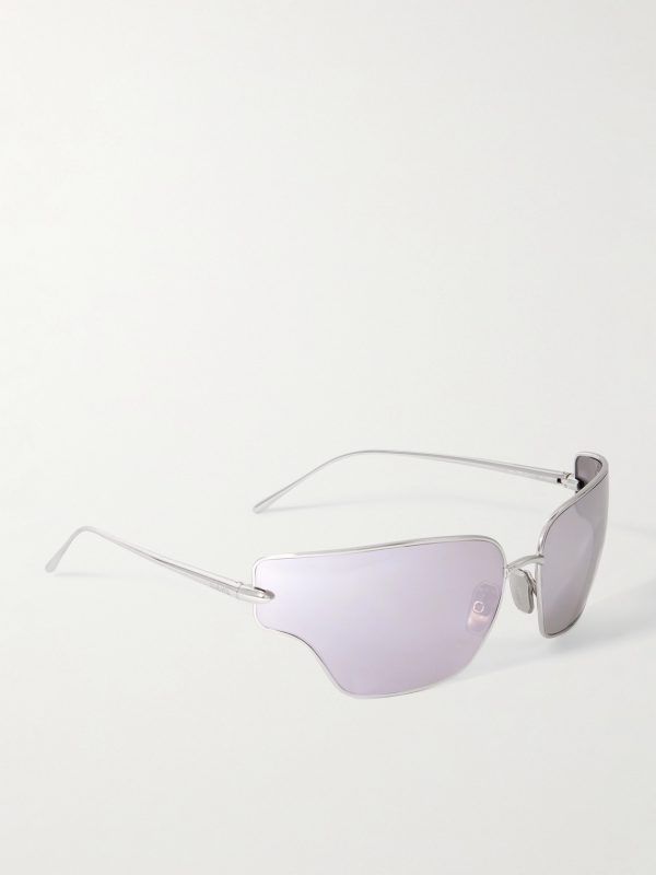 Signature Geometric Silver-Tone Sunglasses - FR Signature Geometric Silver-Tone Sunglasses - FR