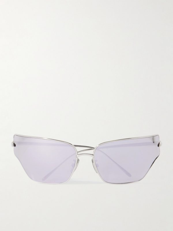 Signature Geometric Silver-Tone Sunglasses Signature Geometric Silver-Tone Sunglasses