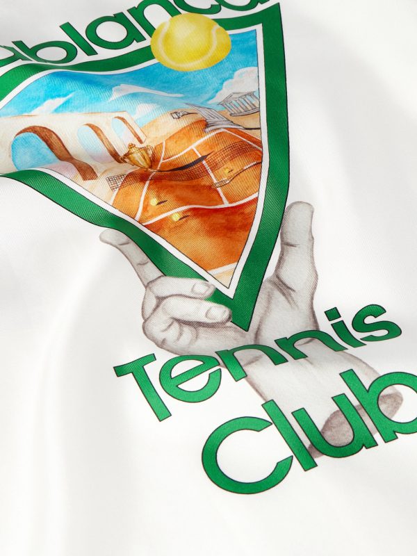 Metaphysical Tennis Icon Convertible-Collar Printed Silk-Twill Shirt - CU Metaphysical Tennis Icon Convertible-Collar Printed Silk-Twill Shirt - CU