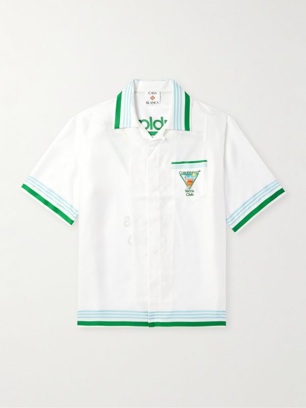 Metaphysical Tennis Icon Convertible-Collar Printed Silk-Twill Shirt Metaphysical Tennis Icon Convertible-Collar Printed Silk-Twill Shirt