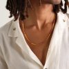Gold Beaded Sapphire Necklace - FR Gold Beaded Sapphire Necklace - FR