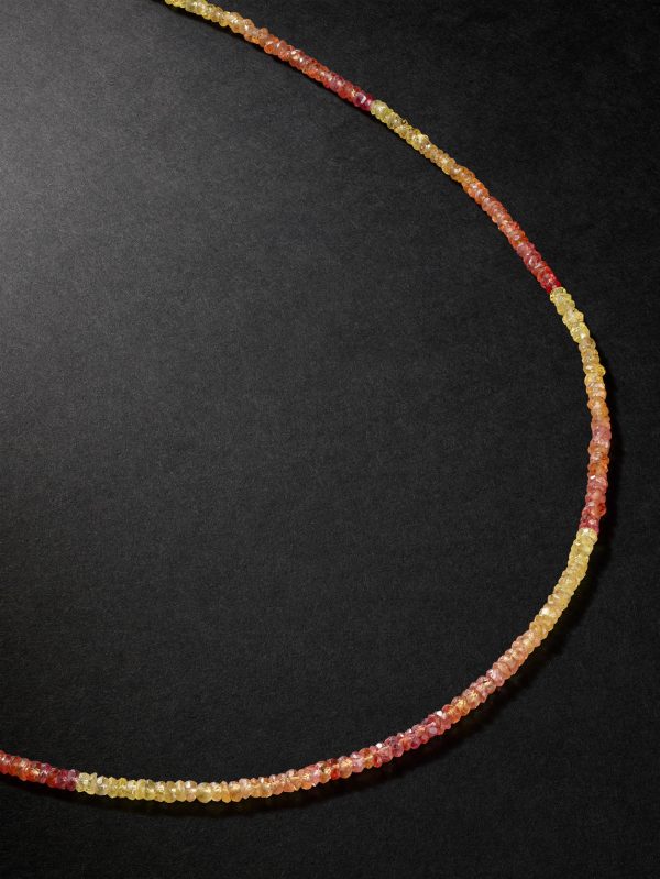 Gold Beaded Sapphire Necklace Gold Beaded Sapphire Necklace