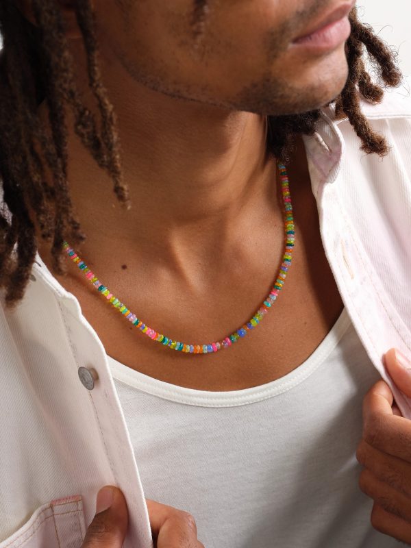 Gold Opal Beaded Necklace - FR
