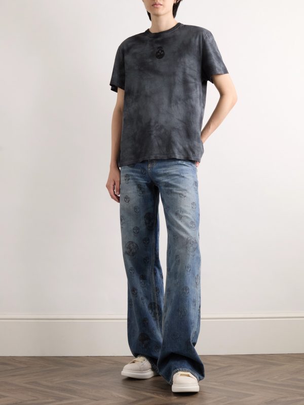 Logo-Embroidered Tie-Dyed Cotton-Jersey T-Shirt - OU