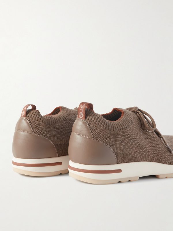 360 Flexy Walk Leather-Trimmed Wish® Wool Sneakers - BK 360 Flexy Walk Leather-Trimmed Wish® Wool Sneakers - BK