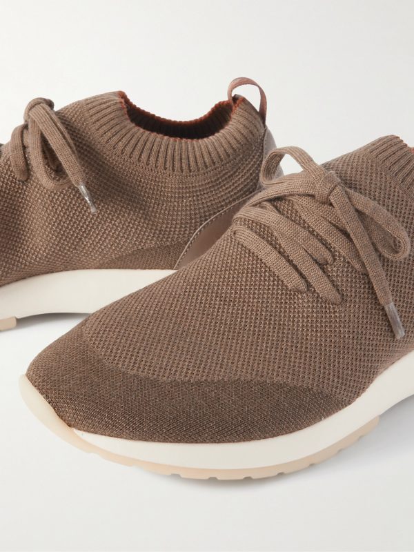 360 Flexy Walk Leather-Trimmed Wish® Wool Sneakers - CU 360 Flexy Walk Leather-Trimmed Wish® Wool Sneakers - CU
