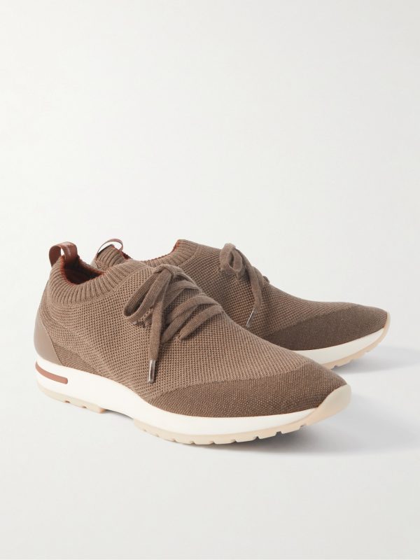 360 Flexy Walk Leather-Trimmed Wish® Wool Sneakers - FR 360 Flexy Walk Leather-Trimmed Wish® Wool Sneakers - FR