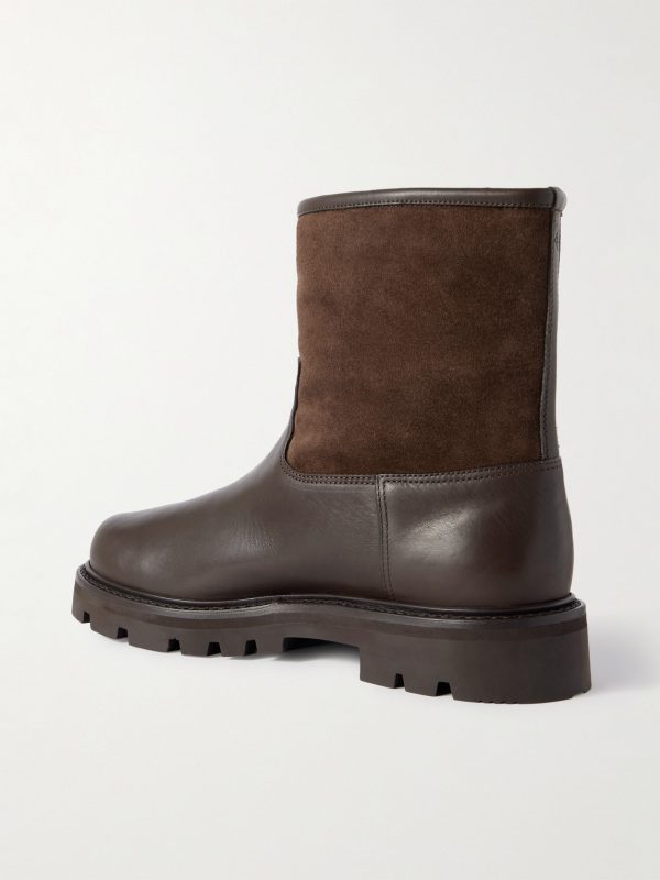 Suilven Walk Shearling-Lined Suede and Leather Boots - BK
