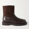 Suilven Walk Shearling-Lined Suede and Leather Boots