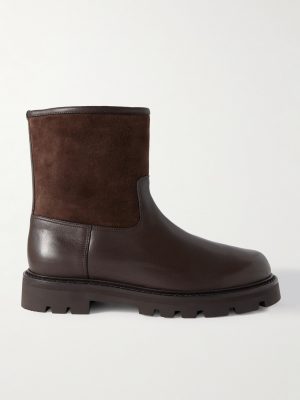 Suilven Walk Shearling-Lined Suede and Leather Boots Suilven Walk Shearling-Lined Suede and Leather Boots