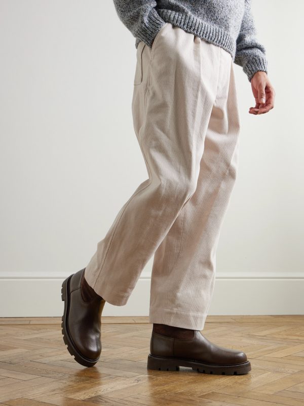 Suilven Walk Shearling-Lined Suede and Leather Boots - OU