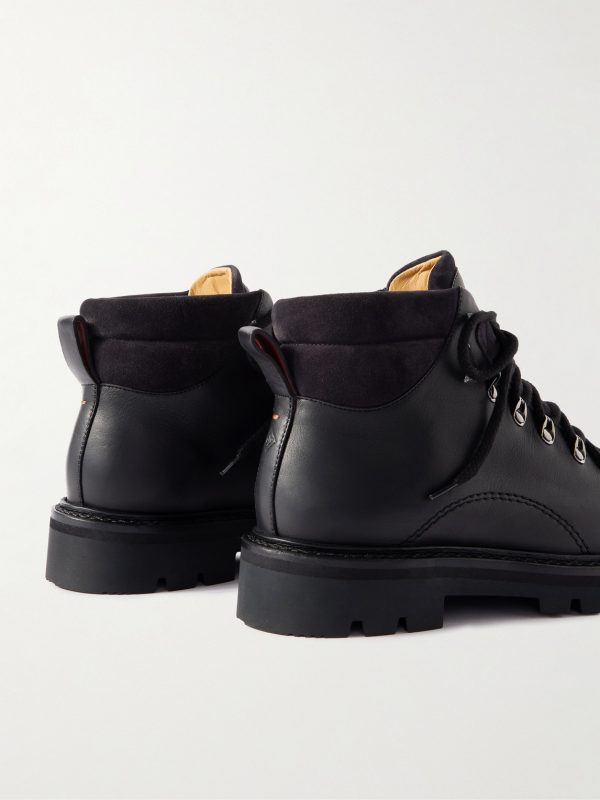 Beinn Walk Shearling-Lined Leather and Padded Suede Boots - BK