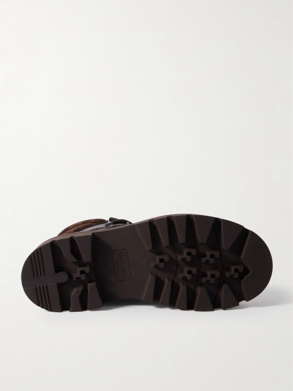 Beinn Walk Shearling-Lined Leather and Padded Suede Boots - E1