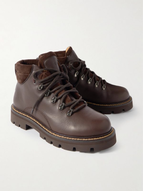 Beinn Walk Shearling-Lined Leather and Padded Suede Boots - FR