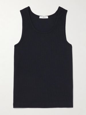 Ribbed Stretch-Organic Cotton-Jersey Tank Top