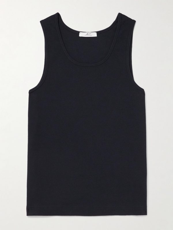 Ribbed Stretch-Organic Cotton-Jersey Tank Top Ribbed Stretch-Organic Cotton-Jersey Tank Top