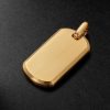 Chevron Tag Brushed 18-Karat Gold Pendant Chevron Tag Brushed 18-Karat Gold Pendant