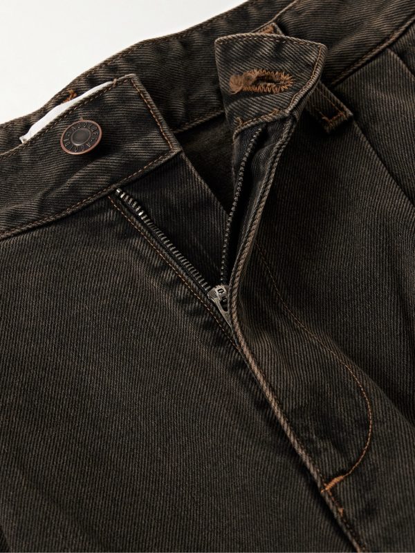 Slater Straight-Leg Pleated Jeans - E1 Slater Straight-Leg Pleated Jeans - E1