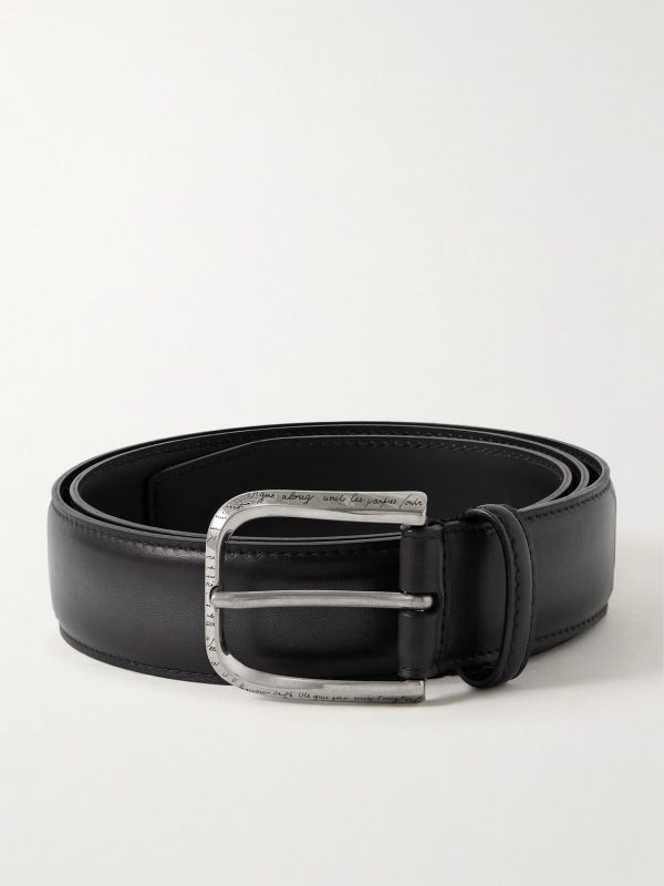 Curve 3.5cm Scritto Venezia Leather Belt Curve 3.5cm Scritto Venezia Leather Belt