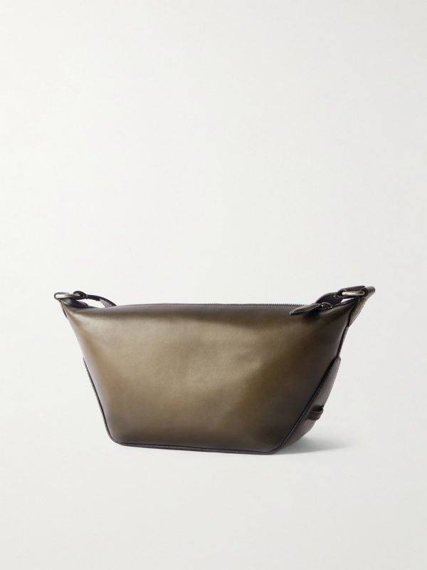 Toujours Scritto Venezia Leather Messenger Bag - BK