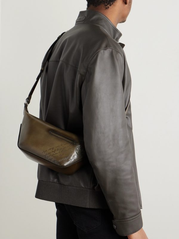 Toujours Scritto Venezia Leather Messenger Bag - OU