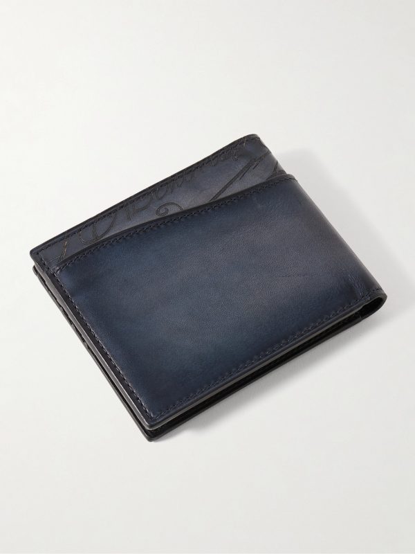 Makore Neo Scritto Venezia Leather Billfold Wallet - BK Makore Neo Scritto Venezia Leather Billfold Wallet - BK
