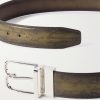 B Volute 3.5cm Scritto Venezia Leather Belt - E1