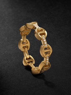 Dame Tri-Link 18-Karat Gold Diamond Ring Dame Tri-Link 18-Karat Gold Diamond Ring