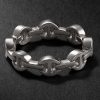 Dame Tri-Link 18-Karat White Gold Ring - BK