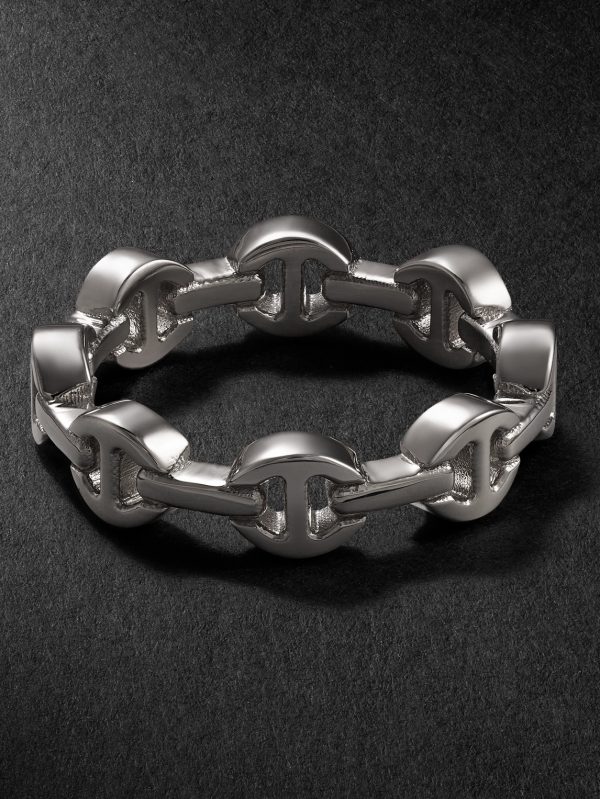 Dame Tri-Link 18-Karat White Gold Ring - BK