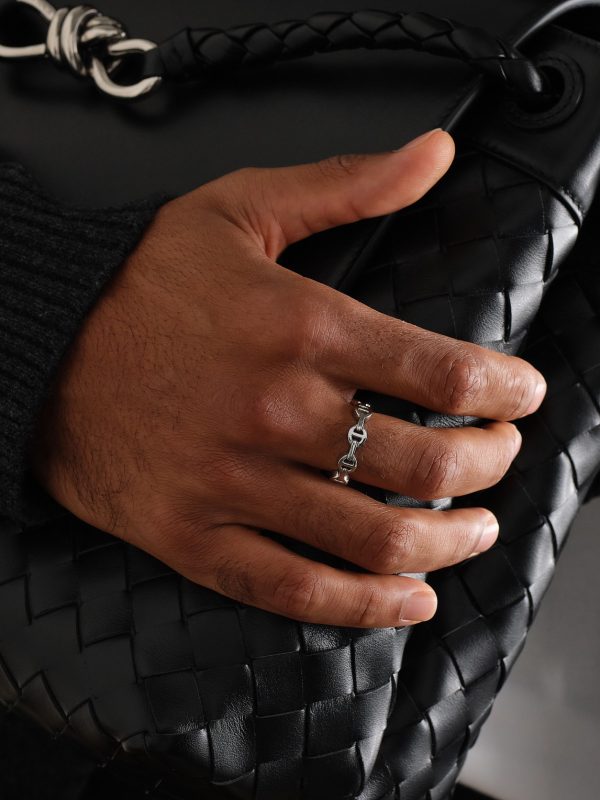 Dame Tri-Link 18-Karat White Gold Ring - FR