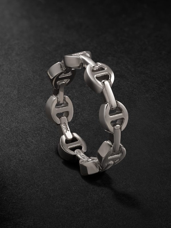 Dame Tri-Link 18-Karat White Gold Ring
