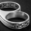 Bonded Double Barrel Knuckle Sterling Silver Ring - CU