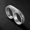 Bonded Double Barrel Knuckle Sterling Silver Ring