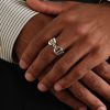 Affix Quad Sterling Silver and 18-Karat Gold Ring - FR