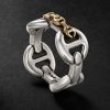 Affix Quad Sterling Silver and 18-Karat Gold Ring