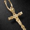 Sacred Cross 18-Karat Gold Diamond Pendant - BK Sacred Cross 18-Karat Gold Diamond Pendant - BK
