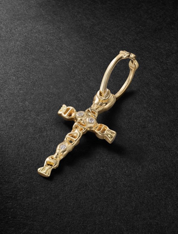 Sacred Cross 18-Karat Gold Diamond Pendant Sacred Cross 18-Karat Gold Diamond Pendant