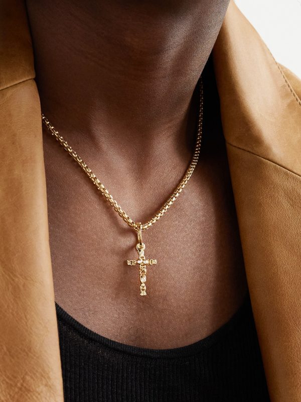 Sacred Cross 18-Karat Gold Diamond Pendant - OU Sacred Cross 18-Karat Gold Diamond Pendant - OU