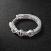18-Karat White Gold Diamond Single Hoop Earring 18-Karat White Gold Diamond Single Hoop Earring