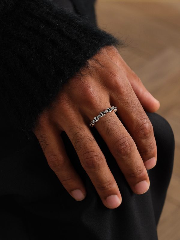 Strut Sterling Silver Diamond Ring - FR Strut Sterling Silver Diamond Ring - FR