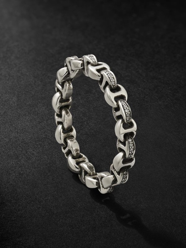 Strut Sterling Silver Diamond Ring Strut Sterling Silver Diamond Ring