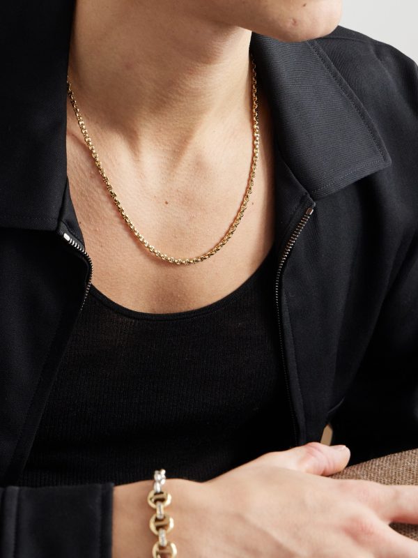 Micro Open-Link™ 18-Karat Gold Diamond Chain Necklace - FR Micro Open-Link™ 18-Karat Gold Diamond Chain Necklace - FR