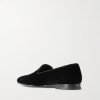 Mario Grosgrain-Trimmed Velvet Loafers - BK