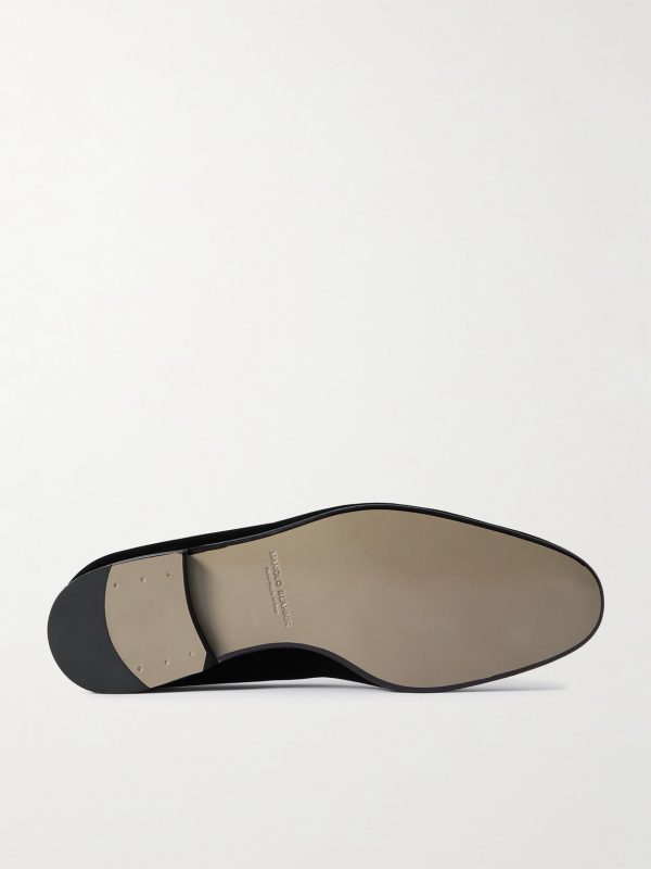 Mario Grosgrain-Trimmed Velvet Loafers - E1