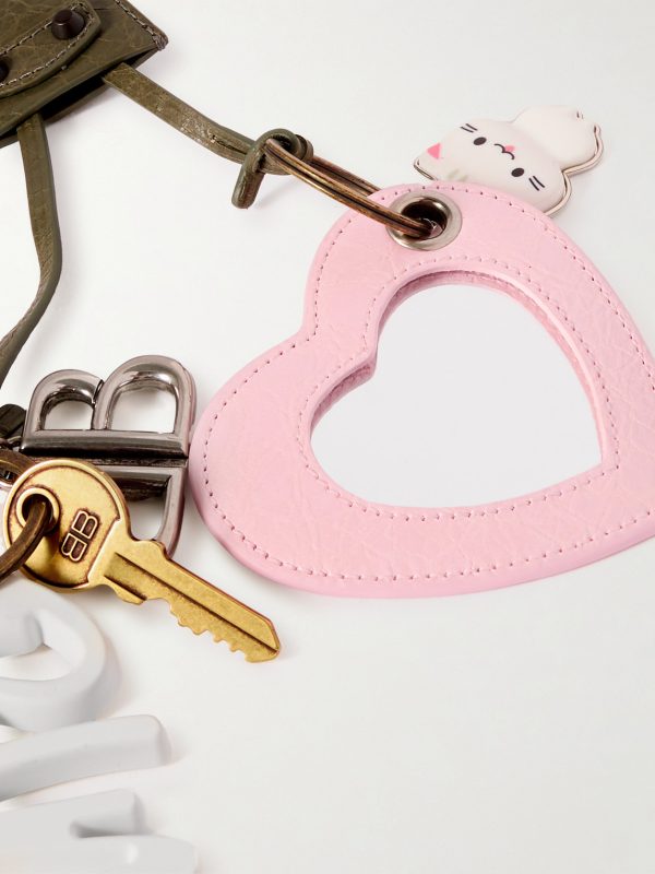 Le City 2 Embellished Textured-Leather, Silver- and Gold-Tone Key Fob - CU Le City 2 Embellished Textured-Leather, Silver- and Gold-Tone Key Fob - CU